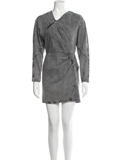 Pre-owned Iro V-neck Mini Dress In Gray
