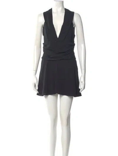 Pre-owned Iro V-neck Mini Dress In Green