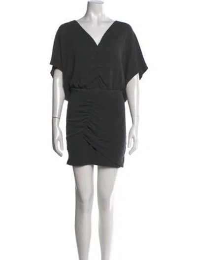 Pre-owned Iro V-neck Mini Dress In Grey