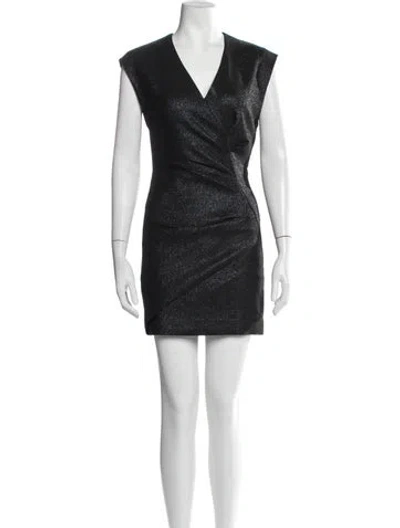 Pre-owned Iro V-neck Mini Dress In Grey