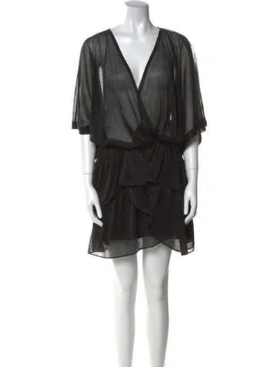 Pre-owned Iro V-neck Mini Dress In Multi