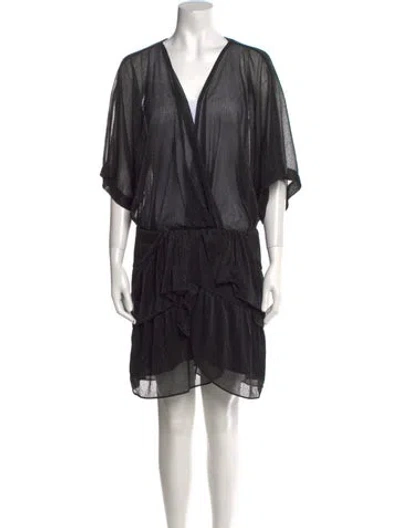 Pre-owned Iro V-neck Mini Dress In Multi