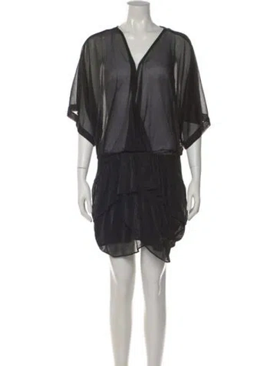 Pre-owned Iro V-neck Mini Dress In Multi