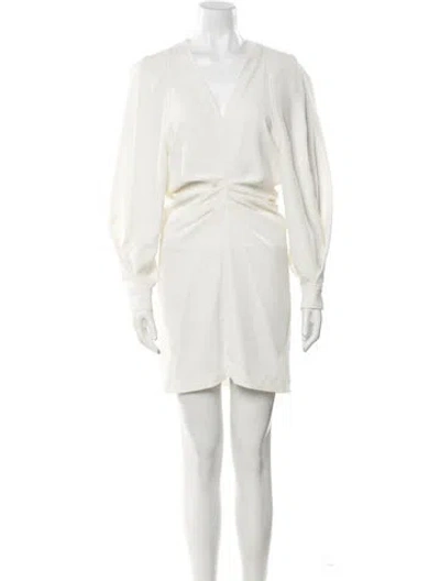 Pre-owned Iro V-neck Mini Dress In Neutral