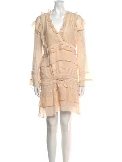 Pre-owned Iro V-neck Mini Dress In Neutral