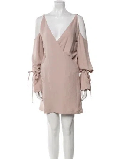 Pre-owned Iro V-neck Mini Dress In Neutral