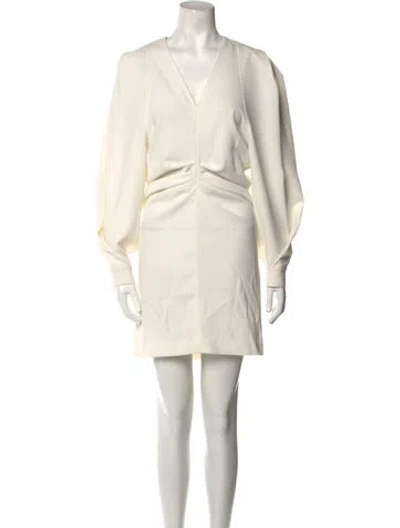 Pre-owned Iro V-neck Mini Dress In Neutral