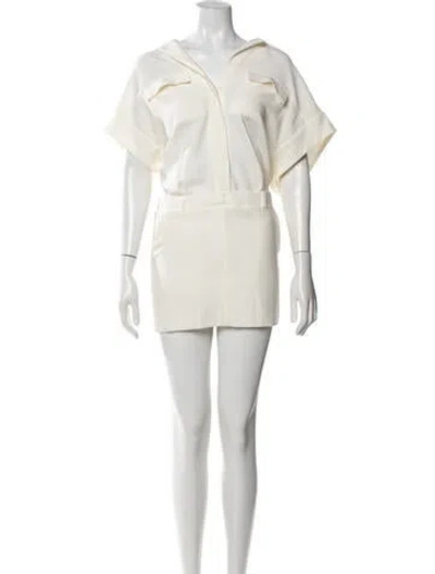 Pre-owned Iro V-neck Mini Dress In Neutrals