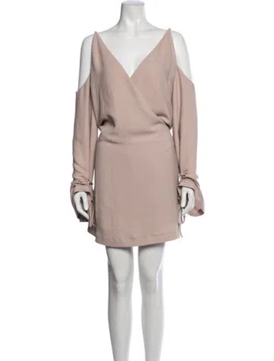 Pre-owned Iro V-neck Mini Dress In Neutrals