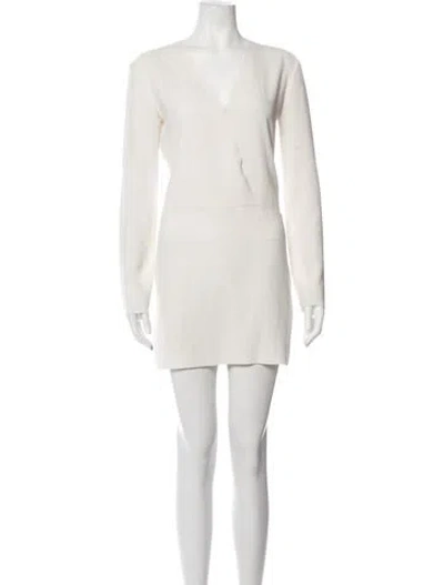 Pre-owned Iro V-neck Mini Dress In Neutrals