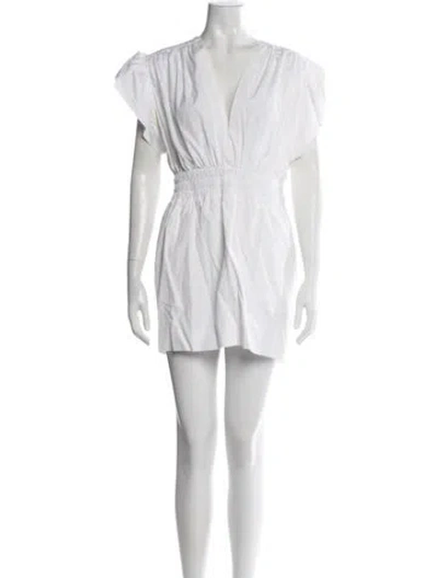 Pre-owned Iro V-neck Mini Dress In Neutrals/white