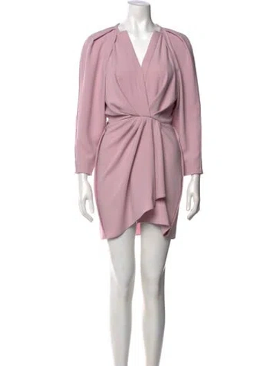 Pre-owned Iro V-neck Mini Dress In Pink