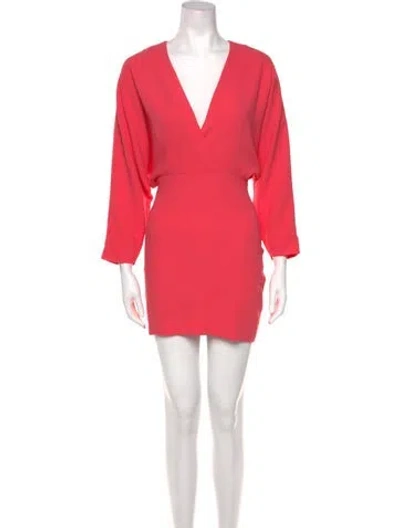 Pre-owned Iro V-neck Mini Dress In Pink