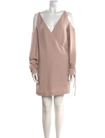 Pre-owned Iro V-neck Mini Dress In Pink