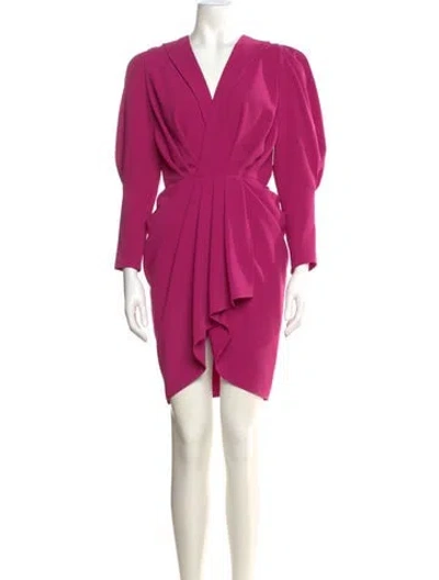 Pre-owned Iro V-neck Mini Dress In Pink