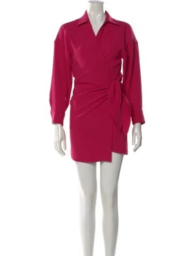 Pre-owned Iro V-neck Mini Dress In Pink