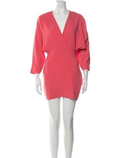Pre-owned Iro V-neck Mini Dress In Pink