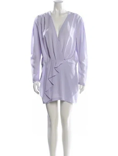 Pre-owned Iro V-neck Mini Dress In Purple