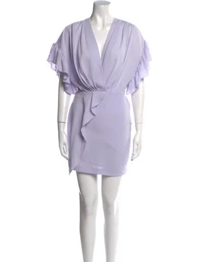 Pre-owned Iro V-neck Mini Dress In Purple