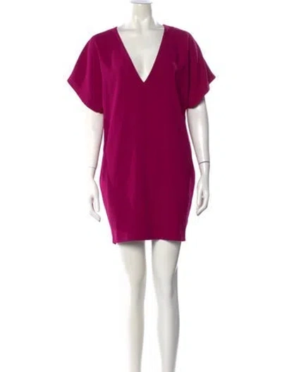 Pre-owned Iro V-neck Mini Dress In Purple