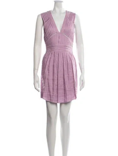 Pre-owned Iro V-neck Mini Dress In Purple
