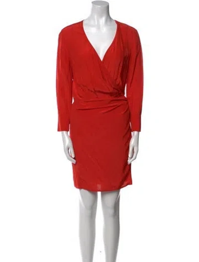 Pre-owned Iro V-neck Mini Dress In Red