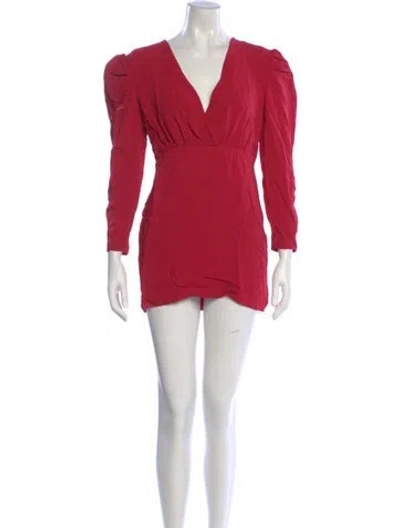 Pre-owned Iro V-neck Mini Dress In Red