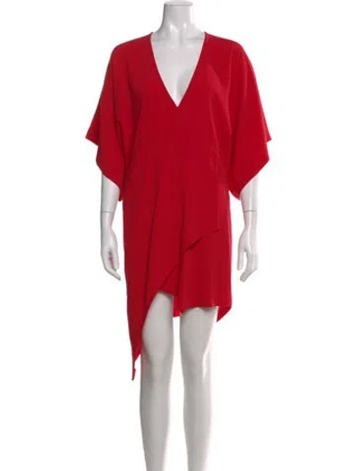 Pre-owned Iro V-neck Mini Dress In Red