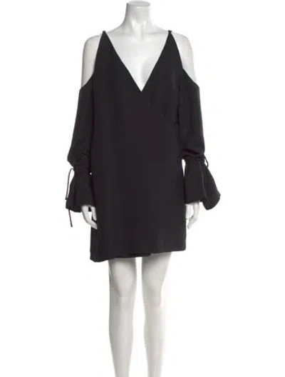 Pre-owned Iro V-neck Mini Dress W/ Tags In Black