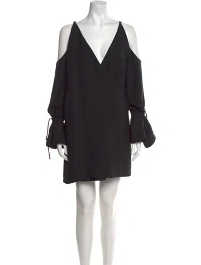 Pre-owned Iro V-neck Mini Dress W/ Tags In Black