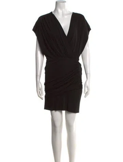 Pre-owned Iro V-neck Mini Dress W/ Tags In Black