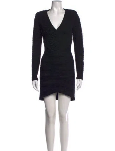 Pre-owned Iro V-neck Mini Dress W/ Tags In Black