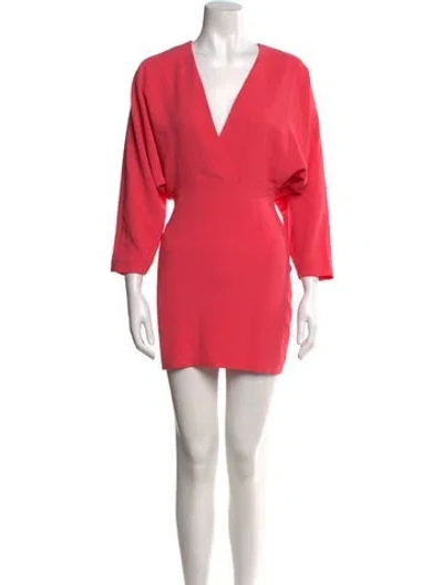 Pre-owned Iro V-neck Mini Dress W/ Tags In Pink