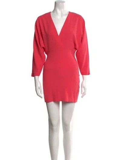 Pre-owned Iro V-neck Mini Dress W/ Tags In Pink