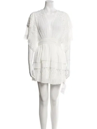 Pre-owned Iro V-neck Mini Dress W/ Tags In White