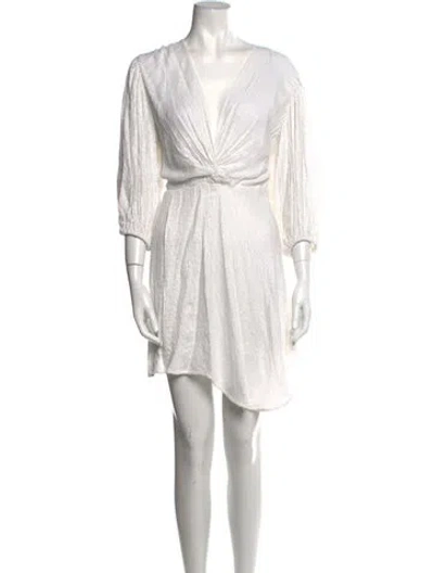 Pre-owned Iro V-neck Mini Dress In White