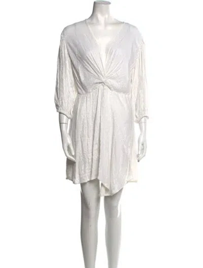 Pre-owned Iro V-neck Mini Dress In White