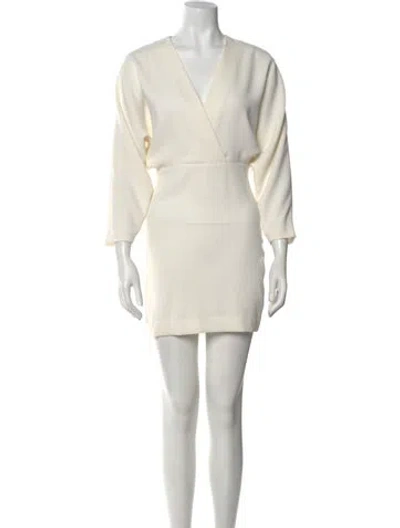 Pre-owned Iro V-neck Mini Dress In White