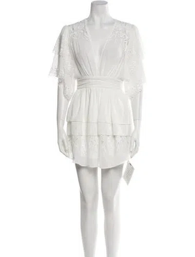 Pre-owned Iro V-neck Mini Dress In White