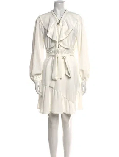 Pre-owned Iro V-neck Mini Dress In White