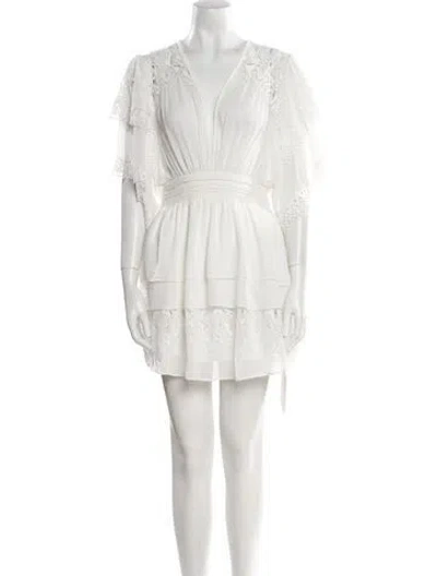 Pre-owned Iro V-neck Mini Dress In White
