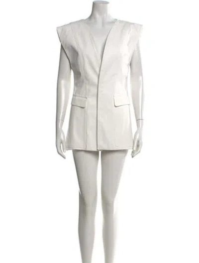 Pre-owned Iro V-neck Mini Dress In White