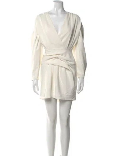 Pre-owned Iro V-neck Mini Dress In White