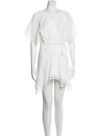 Pre-owned Iro V-neck Mini Dress In White