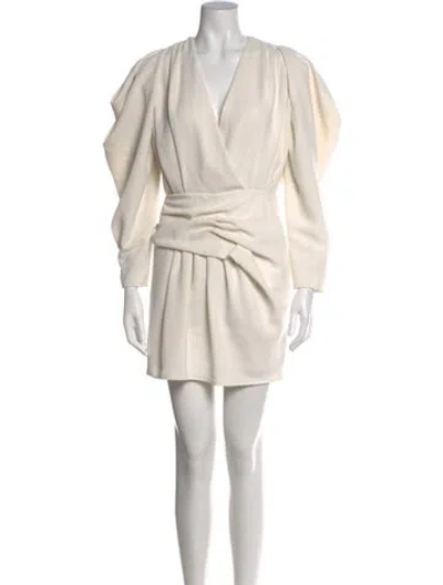 Pre-owned Iro V-neck Mini Dress In White