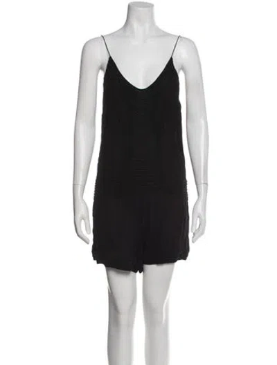 Pre-owned Iro V-neck Romper In Black