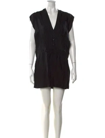 Pre-owned Iro V-neck Romper In Black