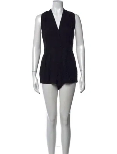 Pre-owned Iro V-neck Romper In Black