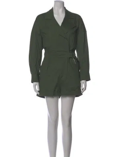 Pre-owned Iro V-neck Romper In Green