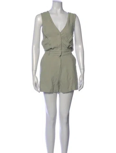Pre-owned Iro V-neck Romper In Green